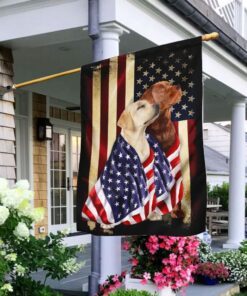 yellow and red fox labrador retriever flag flagwix™ american patriot flag with lovely retrievers dog photo 2024