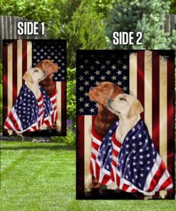 yellow and red fox labrador retriever flag flagwix™ american patriot flag with lovely retrievers dog photo 4282