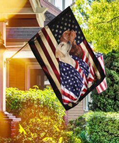 yellow and red fox labrador retriever flag flagwix™ american patriot flag with lovely retrievers dog photo 6870