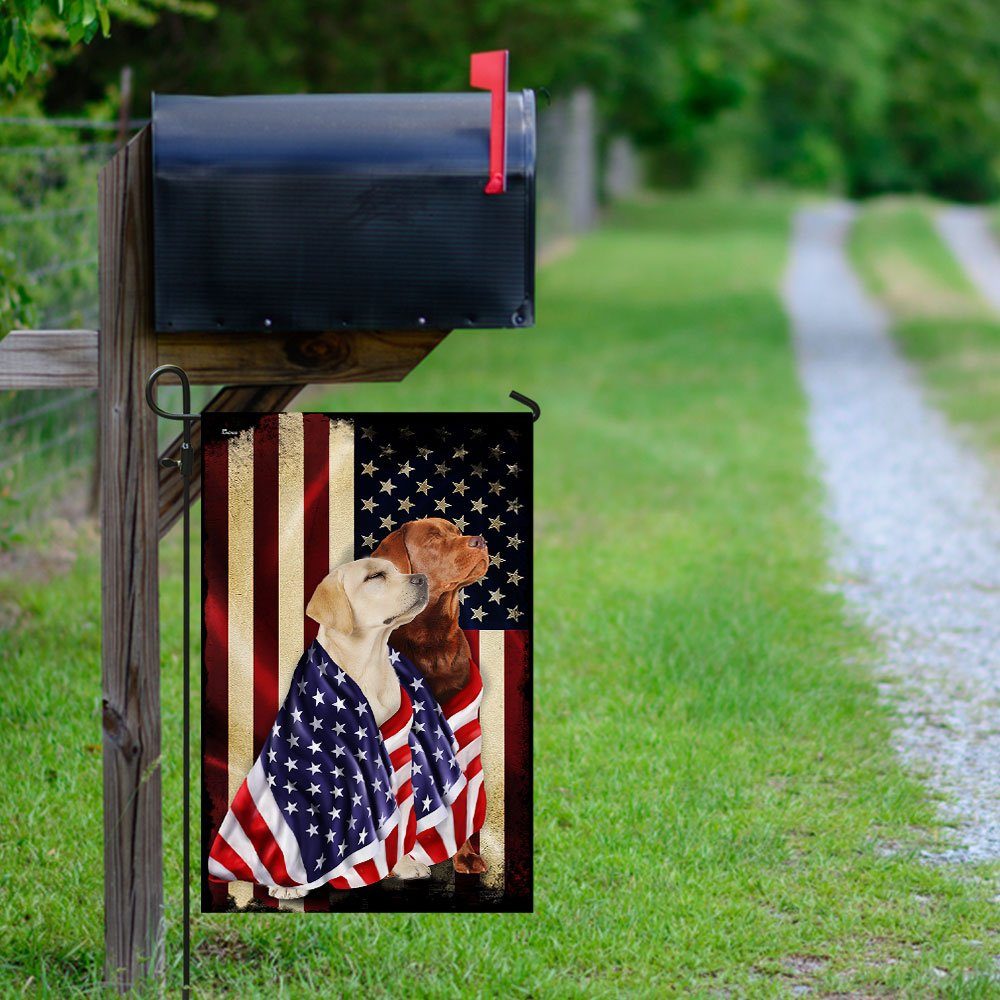 Yellow And Red Fox Labrador Retriever Flag Flagwix™ American Patriot Flag With Lovely Retrievers Dog Photo - Image 9