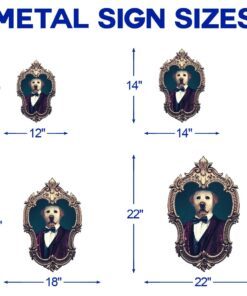 yellow lab portrait hanging metal sign qnv15ms 1069