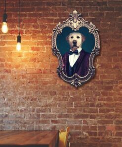 yellow lab portrait hanging metal sign qnv15ms 4508