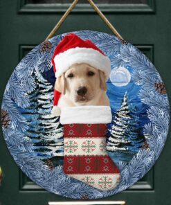 yellow labrador christmas wooden sign ps1210t4wd 1746