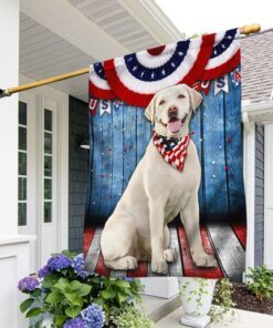 Yellow Labrador Retriever Flag 4th Of July Independence Day TQN166Fv1