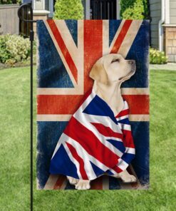 yellow labrador retriever flag patriotic dog anl08fv1 5890