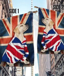 yellow labrador retriever flag patriotic dog anl08fv1 6334