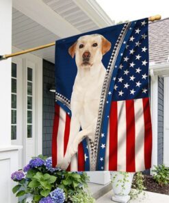 Yellow Labrador Retriever Flag Patriotic Dog ANT360F
