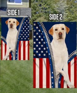 yellow labrador retriever flag patriotic dog ant360f 4545