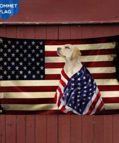 yellow labrador retriever grommet flag american patriot anl40gfv8 5366