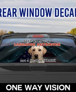 Yellow Labrador Retriever Rear Window Decal Keep Calm ANT149CDv1