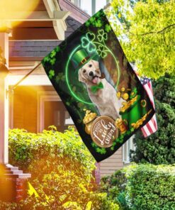 Yellow Labrador You Are My Lucky Charm Irish Flag