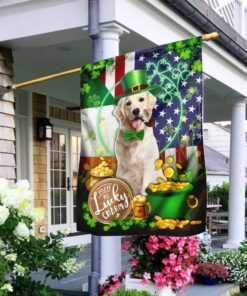 Yellow Labrador You Are My Lucky Charm Irish Flag