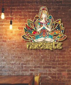 yoga metal sign namaste bnn158ms 6677