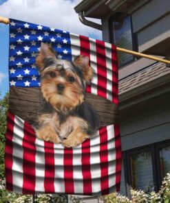 yorkie. yorkshire terrier american flag thb3647fv1 3754