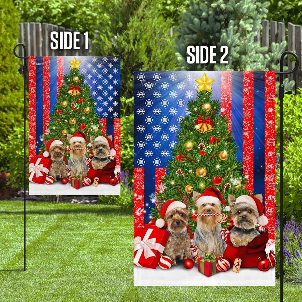 Yorkie Christmas Flag Flagwix™ Yorkshire Terrier Merry Christmas Flag - Image 9