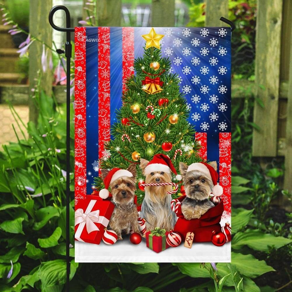 Yorkie Christmas Flag Flagwix™ Yorkshire Terrier Merry Christmas Flag - Image 8