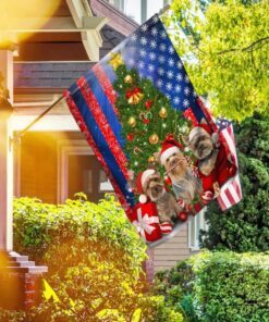 yorkie christmas flag flagwix™ yorkshire terrier merry christmas flag 8262