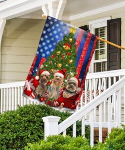 yorkie christmas flag flagwix™ yorkshire terrier merry christmas flag 8651