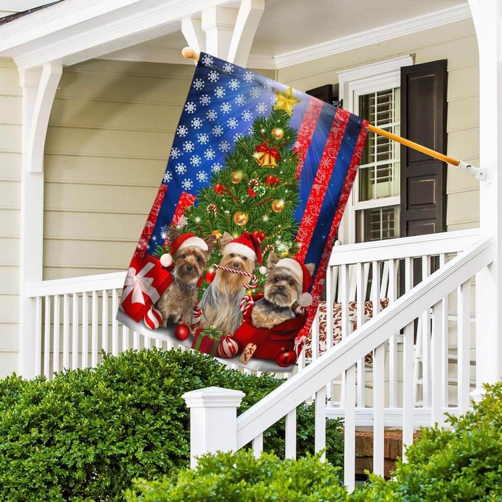 Yorkie Christmas Flag Flagwix™ Yorkshire Terrier Merry Christmas Flag - Image 5