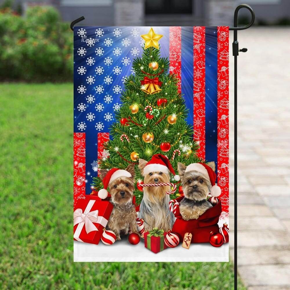 Yorkie Christmas Flag Flagwix™ Yorkshire Terrier Merry Christmas Flag - Image 7