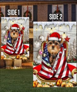 yorkie christmas wrap in glory american flag thh3477f 6710