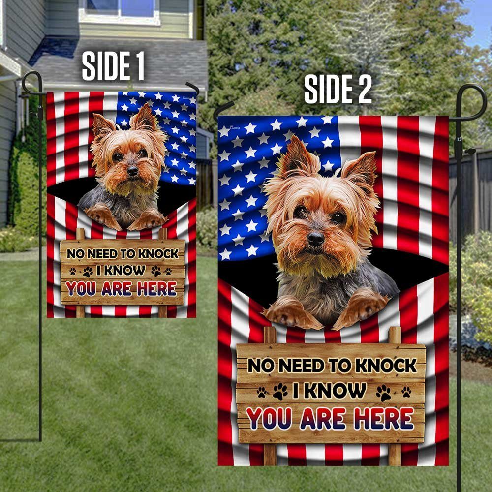 Yorkie Dog Flag No Need To Knock I Know You Are Here DBD3127Fv2 - Image 6