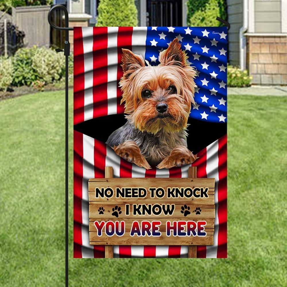 Yorkie Dog Flag No Need To Knock I Know You Are Here DBD3127Fv2 - Image 5