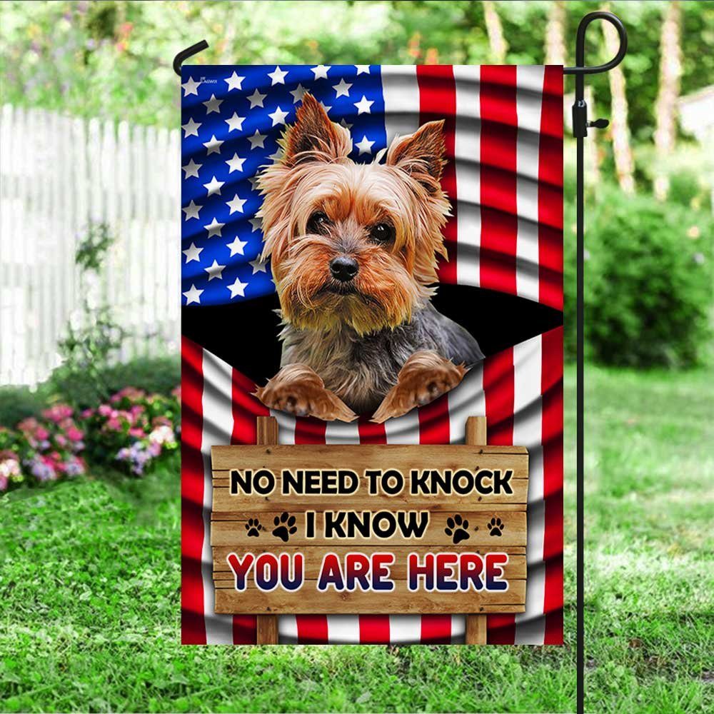 Yorkie Dog Flag No Need To Knock I Know You Are Here DBD3127Fv2 - Image 4