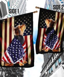 Yorkie Flags Flagwix™  American Patriot Yorkshire Terrier Flag