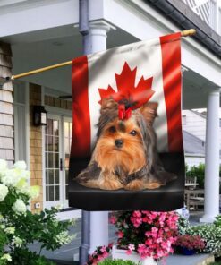 Yorkie Flags Flagwix™ Yorkshire Terrier Canadian Flag QNN557Fv11