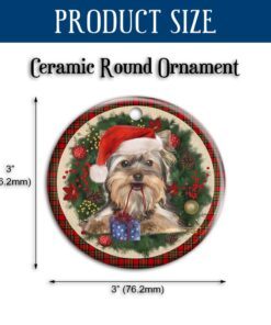 yorkies ceramic ornament dog lover christmas ornament qtr321ov17 4328