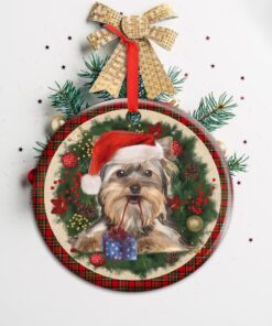 yorkies ceramic ornament dog lover christmas ornament qtr321ov17 5441