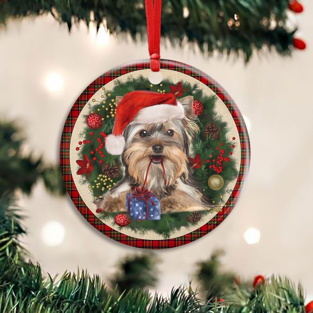 Yorkies Ceramic Ornament Dog Lover Christmas Ornament QTR321Ov17 - Image 2