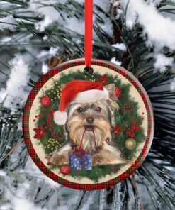 yorkies ceramic ornament dog lover christmas ornament qtr321ov17 5500