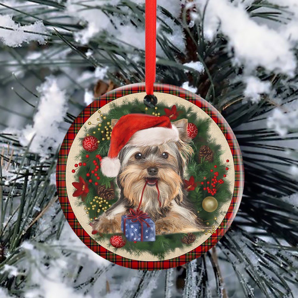 Yorkies Ceramic Ornament Dog Lover Christmas Ornament QTR321Ov17 - Image 3
