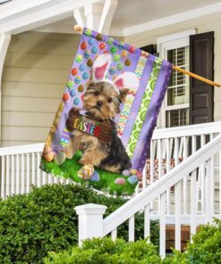 yorkshire terrier. happy easter american flag 3368
