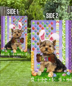yorkshire terrier. happy easter american flag 3405