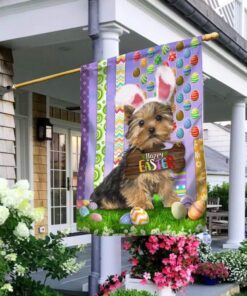 yorkshire terrier. happy easter american flag 4620