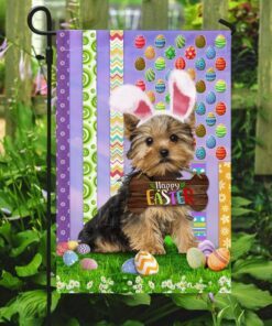 yorkshire terrier. happy easter american flag 4758