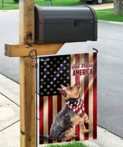yorkshire terrier american us flag 7952