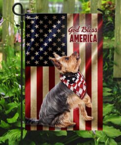 yorkshire terrier american us flag 8452