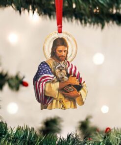Yorkshire Terrier Dog Custom Shaped Ornament Hug Love NTB262Ov3