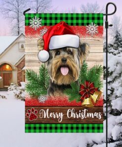 yorkshire terrier dog flag christmas dog lnt620f 1744