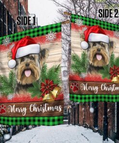 yorkshire terrier dog flag christmas dog lnt620f 6510