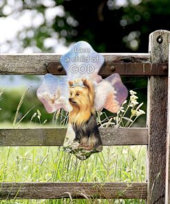 yorkshire terrier dog hanging metal sign child of god ntb339msv1 5293