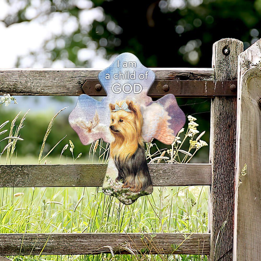 Yorkshire Terrier Dog Hanging Metal Sign Child Of God NTB339MSv1 - Image 4