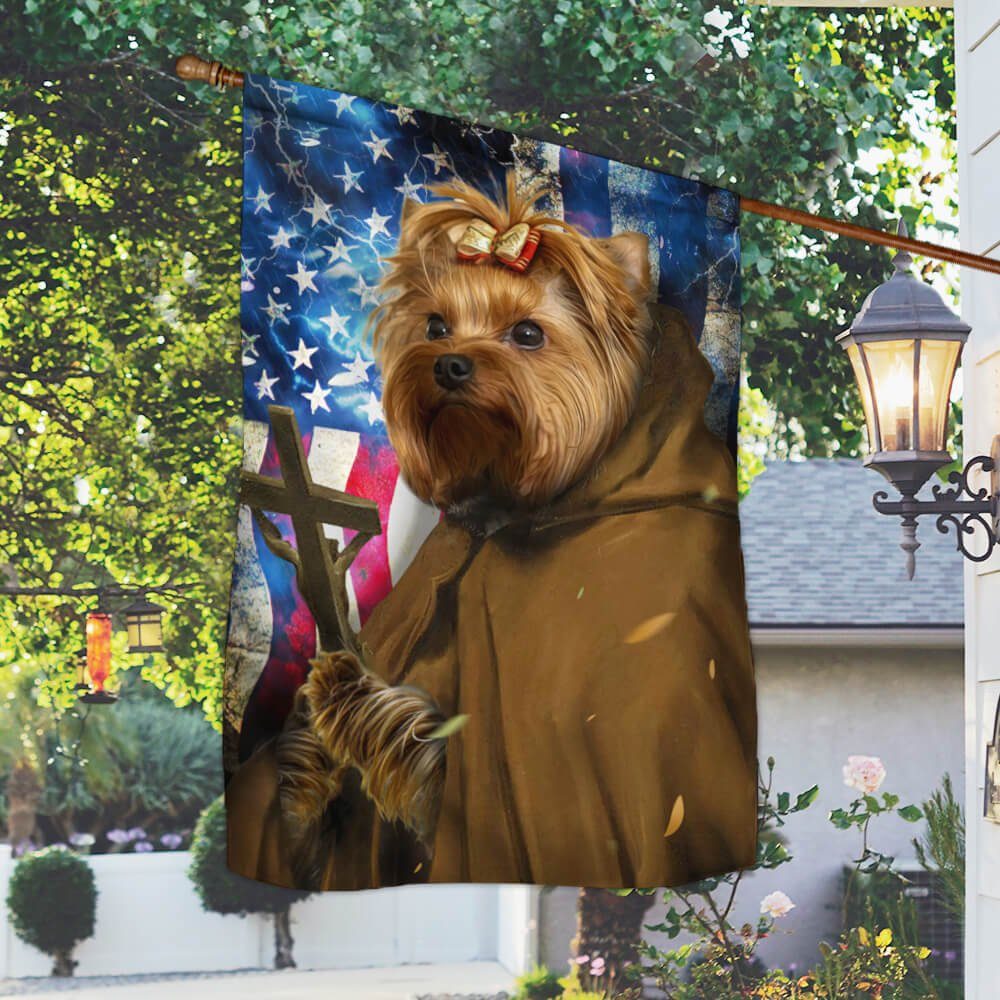 Yorkshire Terrier Dog Pastor Flag Pray Believe LNT38F - Image 2