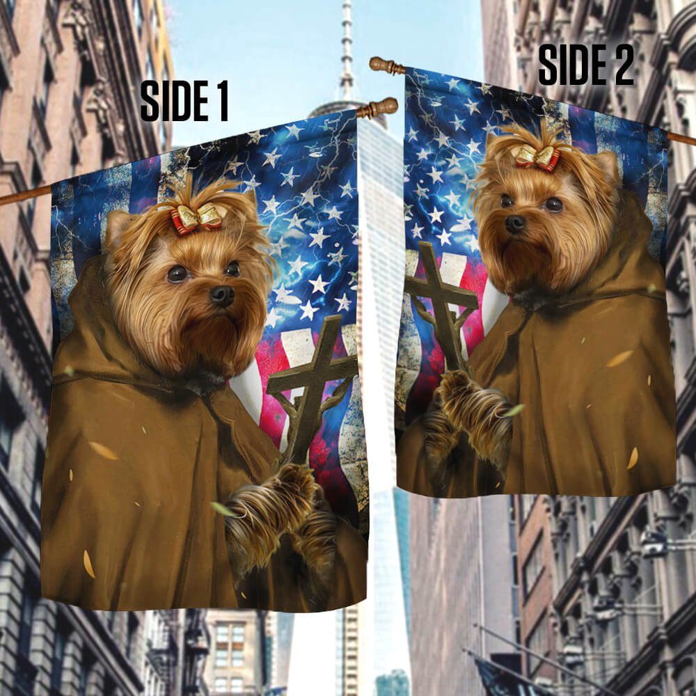 Yorkshire Terrier Dog Pastor Flag Pray Believe LNT38F - Image 3