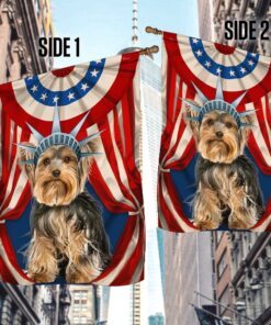 yorkshire terrier flag happy independence day for 4th of july bnn118fv2 6436