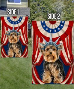 yorkshire terrier flag happy independence day for 4th of july bnn118fv2 8879